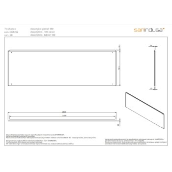 Панель для ванны Sanindusa Twospace 180см черная