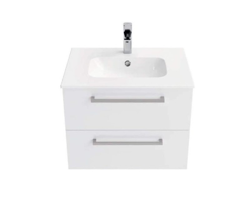 Vannas istabas mēbeļu komplekts Sanindusa ÁREA Plus-2 70cm Skapītis ar izlietni + Spogulis, Balts