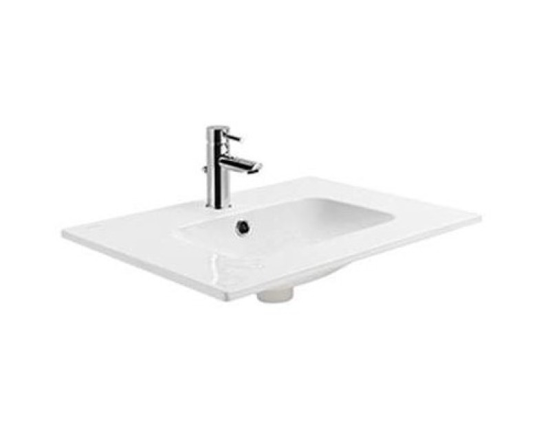 Vannas istabas mēbeļu komplekts Sanindusa ÁREA Plus-2 70cm Skapītis ar izlietni + Spogulis, Balts