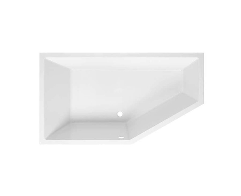 Vanna sanindusa Delta 160x90 Labā ar kājām Balta