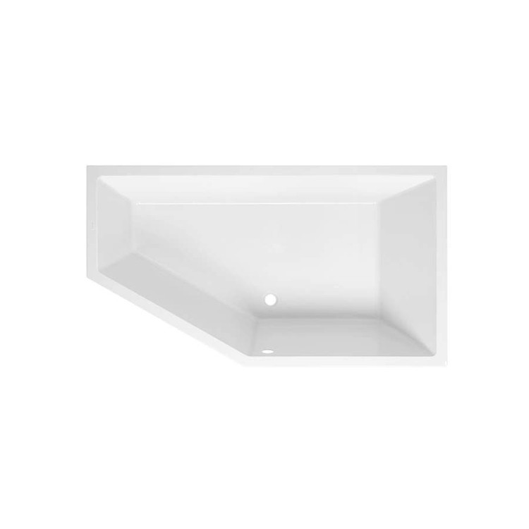 Vanna sanindusa Delta 160x90 Kreisā ar kājām Balta Vanna sanindusa Delta 160x90 Kreisā ar kājām Balta