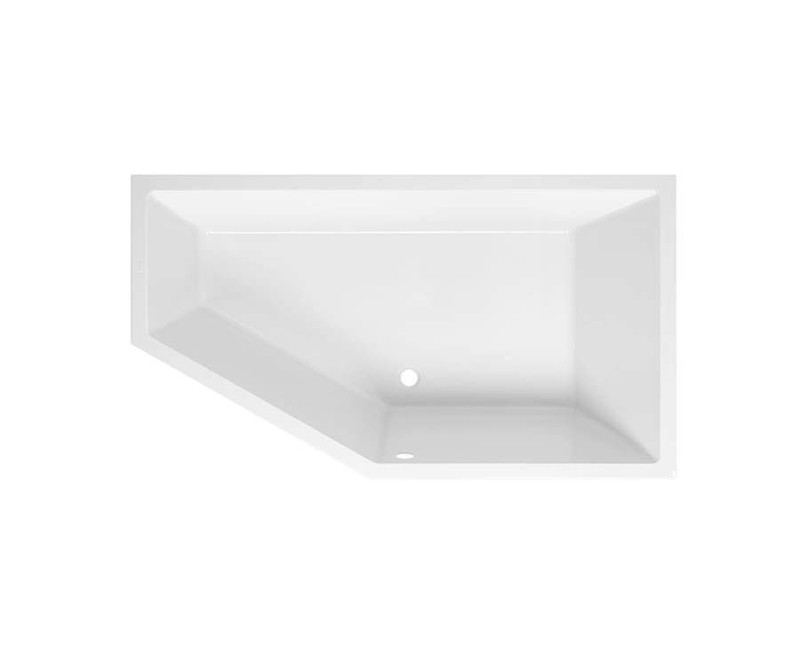 Vanna sanindusa Delta 160x90 Kreisā ar kājām Balta