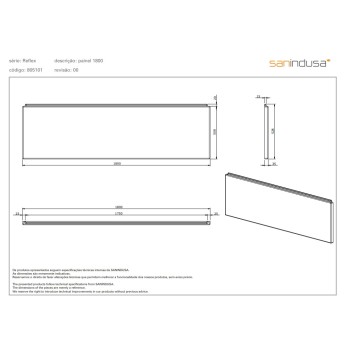 Панель для ванны Sanindusa REFLEX 180см Белая