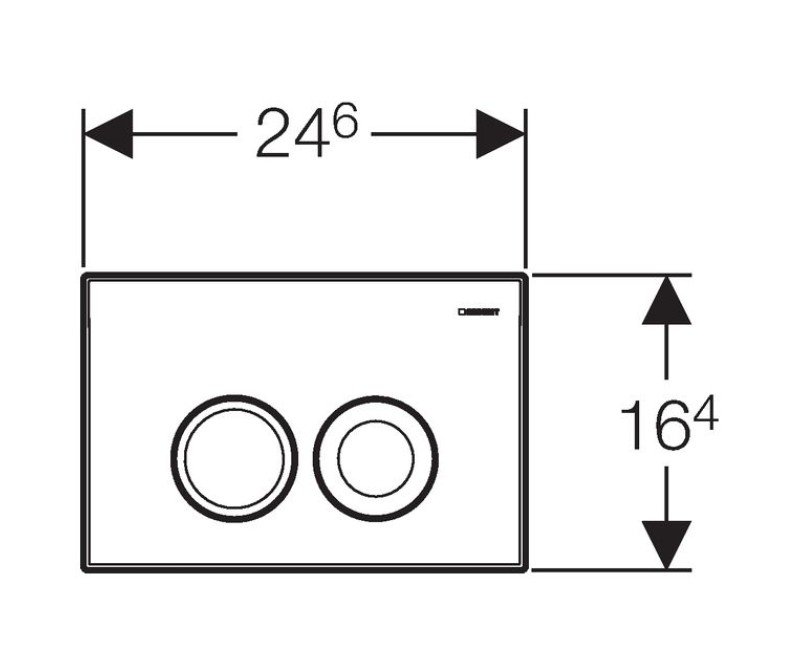 Tautiņš montāžas rāmim Geberit Delta 21 spiedpoga, balta