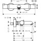 Vannas / Dušas maisītājs Hansgrohe Ecostat Comfort termostats, hroms Vannas / Dušas maisītājs Hansgrohe Ecostat Comfort termostats, hroms