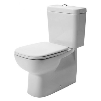 Tualetes pods Duravit D-Code WC kompakts, (bez tvertnes) slēpti pievadi, bez vāka