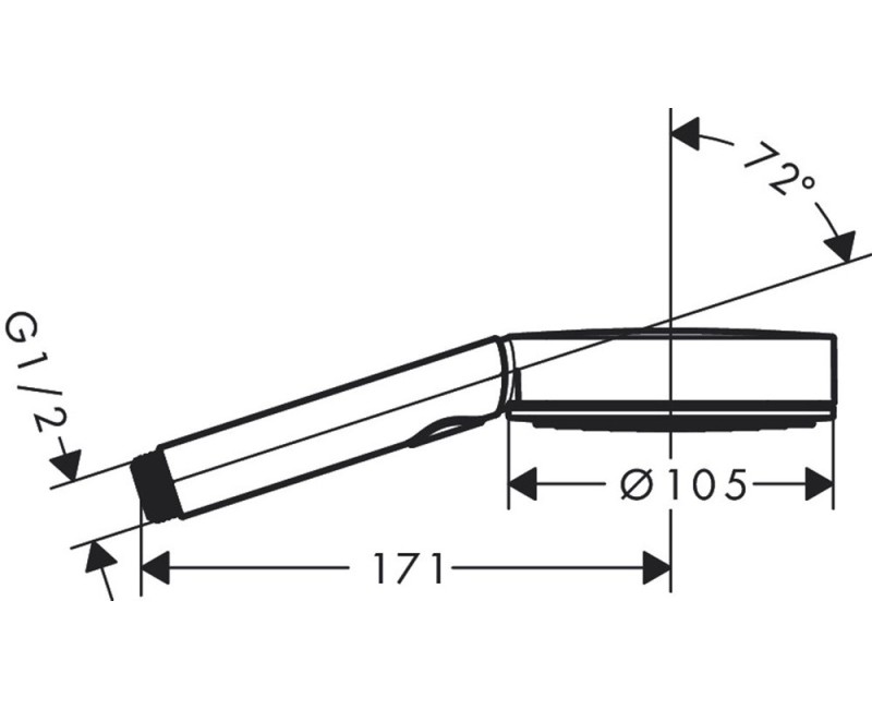 Ручка для душа Hansgrohe Pulsify Select 105 3jet Activation, хром