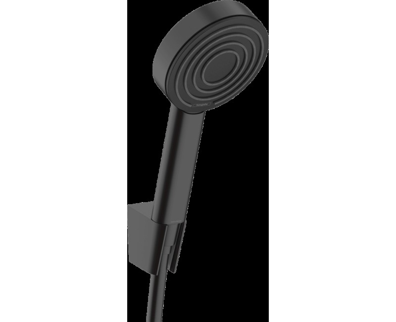 Dušas komplekts Hansgrohe Pulsify 105 1jet, ar turētāju un dušas vadu 1250mm, matēts melns