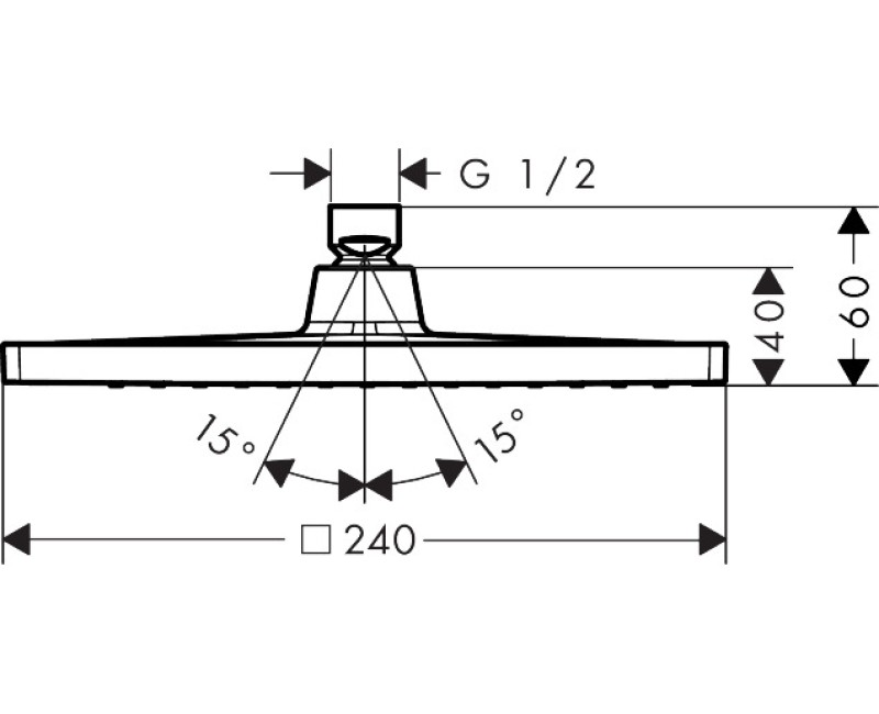 Dušas Galva Hansgrohe Crometta E 240 1jet, hroms
