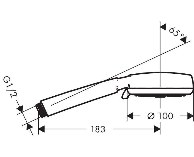 Dušas Klausule Hansgrohe Crometta 100 Vario, balts/hroms