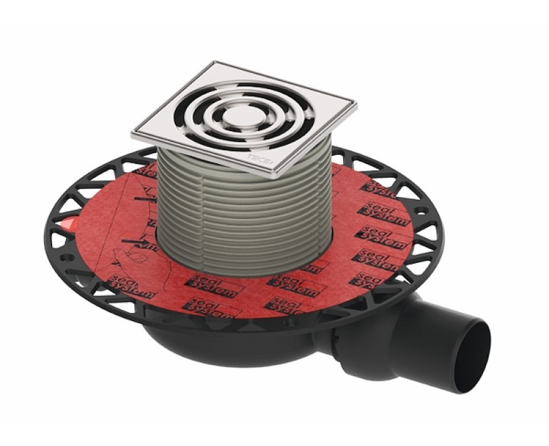 Dušas traps TECEdrainpoint  S 112 traps ar resti NT, horizontāls, DN50