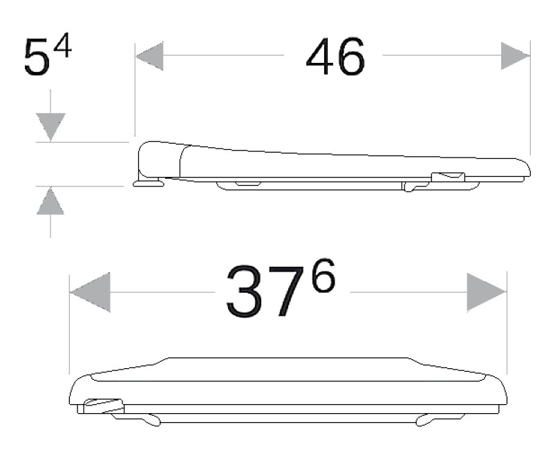 Крышка унитаза Geberit Selnova, жесткая крышка для унитаза, петли NT, монтаж снизу