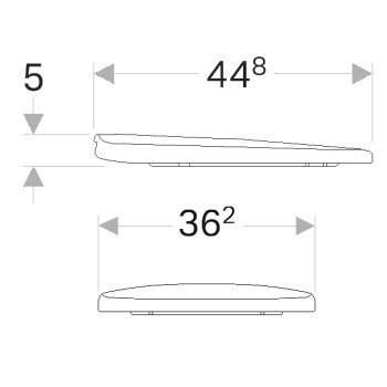 Крышка унитаза Geberit Selnova, монтаж снизу