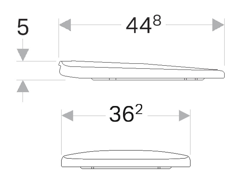 Крышка унитаза Geberit Selnova, монтаж снизу