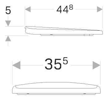 Крышка унитаза Geberit Selnova Square  установка снизу