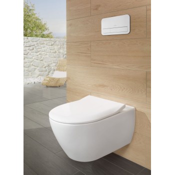 Подвесной унитаз Villeroy&BochКомплект Subway 2.0, с DirectFlush, белый, CeramicPlus