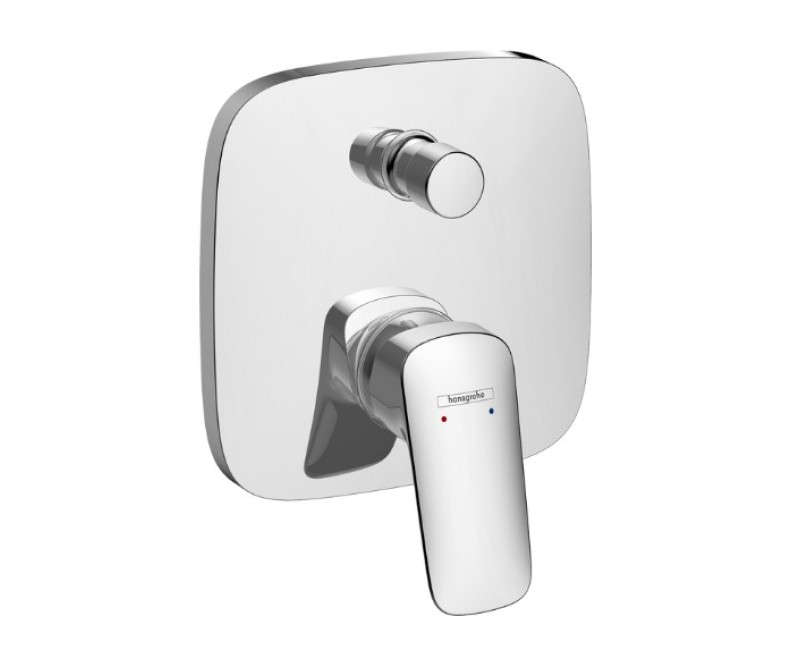 Смеситель для ванны Hansgrohe Logis встраиваемый, квадратный, хром