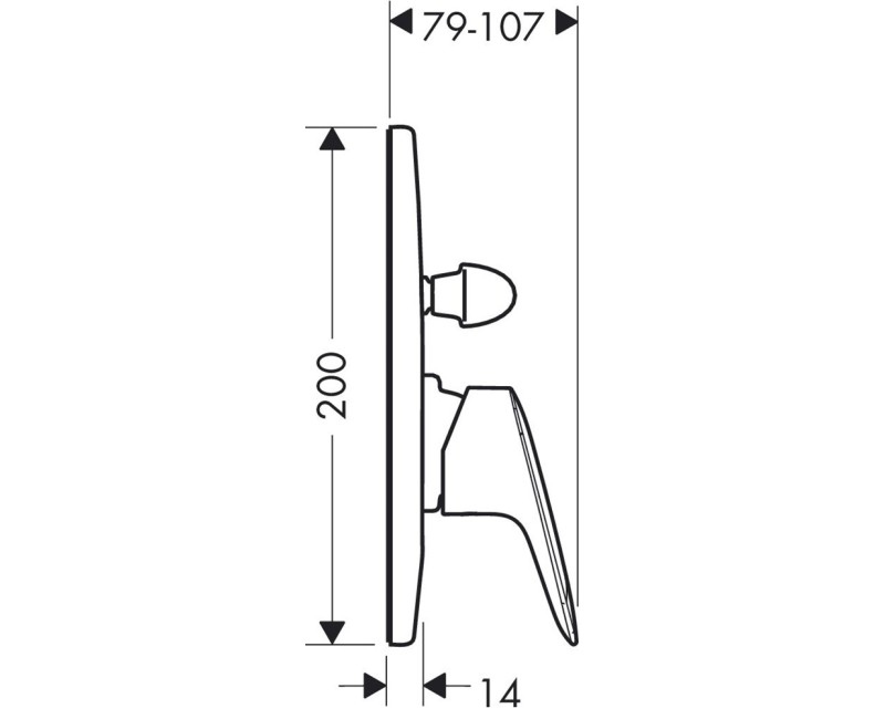 Смеситель для ванны Hansgrohe Logis встраиваемый, овальная форма, хром