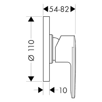 Dušas maisītājs Hansgrohe Vernis Blend iebūvējams, virsapmetuma, hroms