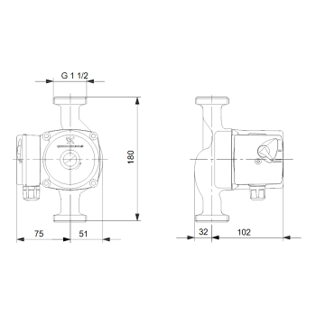 Циркуляционный насос Grundfos UPS 25-40N 11/2'' 180 (96913060) 113196