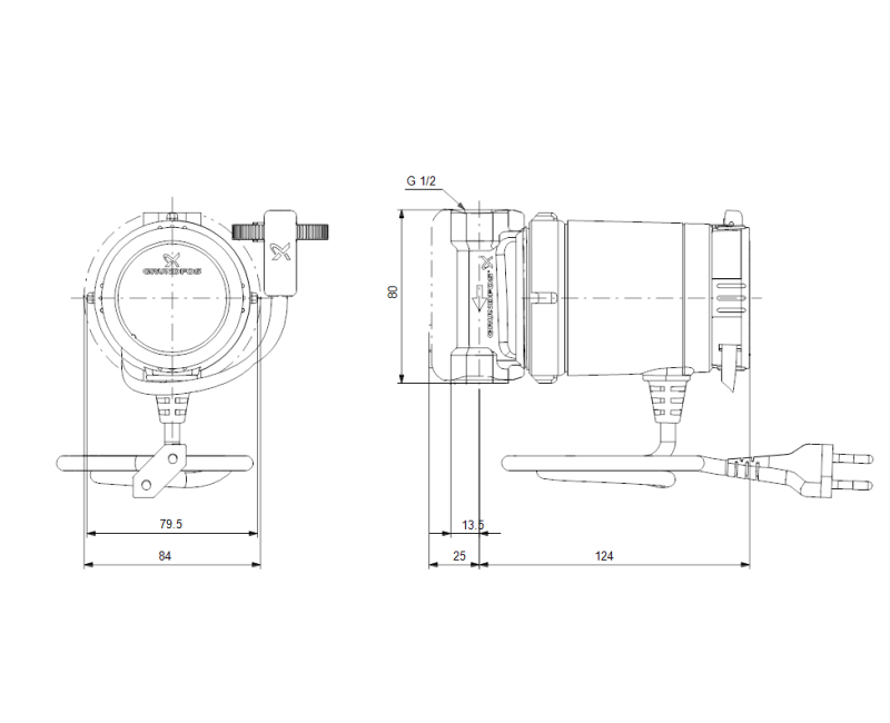 Циркуляционный насос Grundfos UP 20-45 N 150