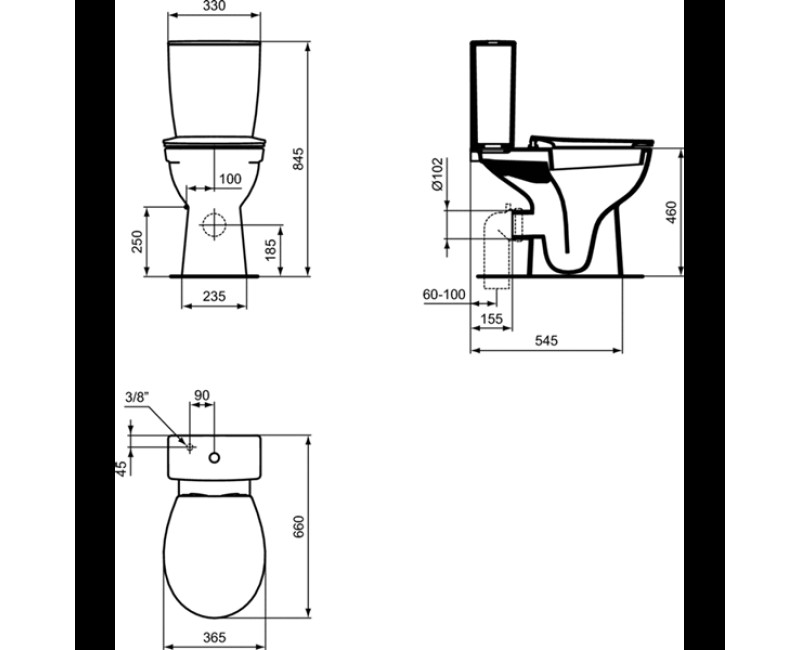 Poda vāks Ideal Standard Eurovit+