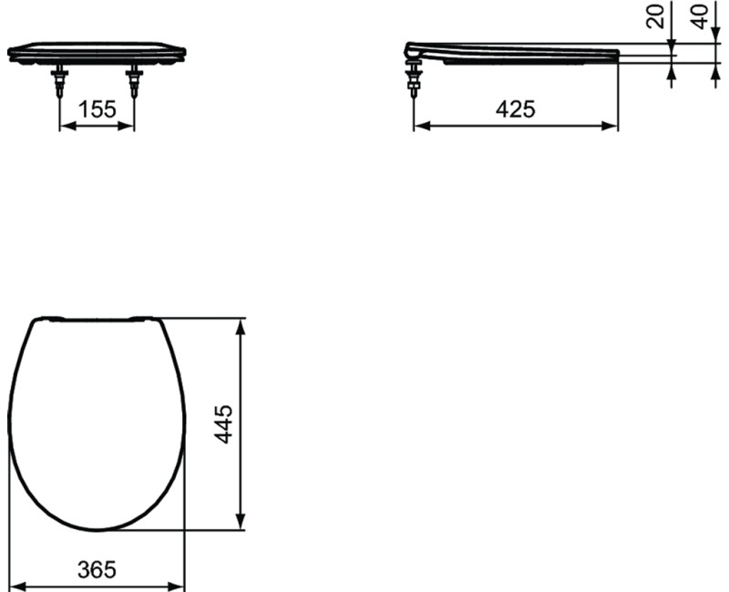 Крышка Ideal Standard Крышка унитаза Eurovit с функцией Soft-Close
