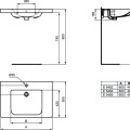 Раковина для ванной Ideal Standard Connect Freedom, 800х555х165мм (в), для людей с особыми потребностями