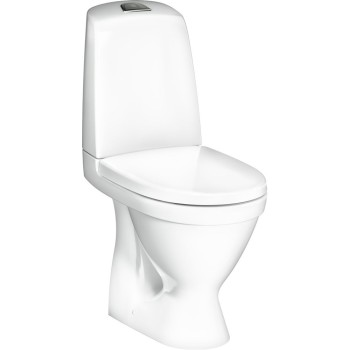Tualetes Pods Gustavsberg Nautic 1510, Hygienic Flush mala, vāks ar Soft Close/Quick Release, Ceramicplus, balts
