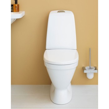 Tualetes Pods Gustavsberg Nautic 1510, Hygienic Flush mala, vāks ar Soft Close/Quick Release, Ceramicplus, balts