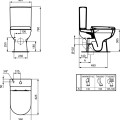 Унитаз Ideal Standard, EXACTO со смывным коробом 4/2,5л и крышкой Soft-Close