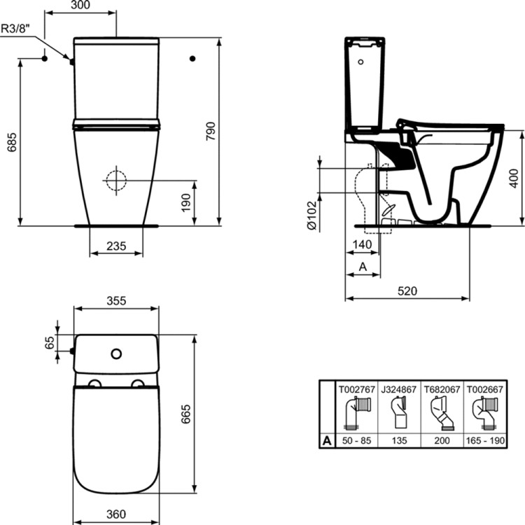 Tualetes pods Ideal Standard i.life B Tualetes pods (bez tvertnes) ar RimLS+ skalošanas funkciju Tualetes pods Ideal Standard i.life B Tualetes pods (bez tvertnes) ar RimLS+ skalošanas funkciju