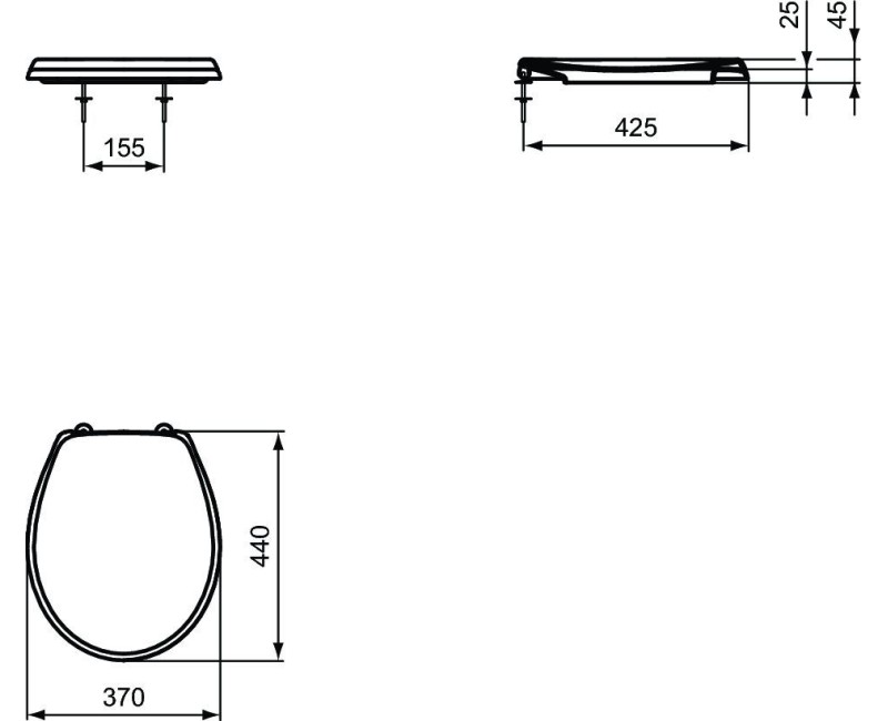 Крышка Ideal Standard Contour 21 сиденье для унитаза