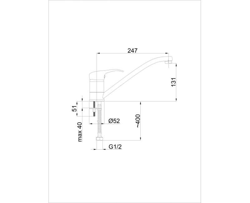Кухонный смеситель Рубинета П-20 Шер P00002 Хромирован