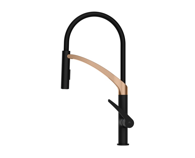 Кухонный смеситель Рубинета ULTIMA-50 (БК/РГ) UL500638 Черный