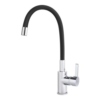 Кухонный смеситель Rubineta Flexy-33 (БК) FL30068 Хром/Черный