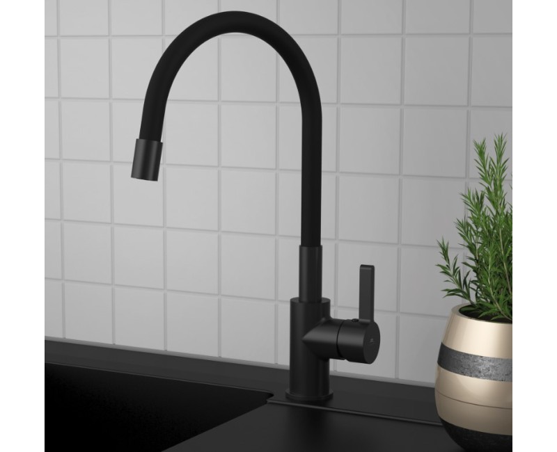 Кухонный смеситель Rubineta Flexy-33 (BK2) FL300668 черный