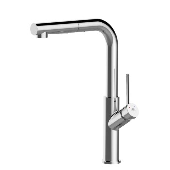 Кухонный смеситель Rubineta Bona-35 PO с выдвижной насадкой BO35008 хромирован