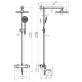 Dušas komplekts Rubineta Etna + Thermo-10 (SW), 625048 hromēts