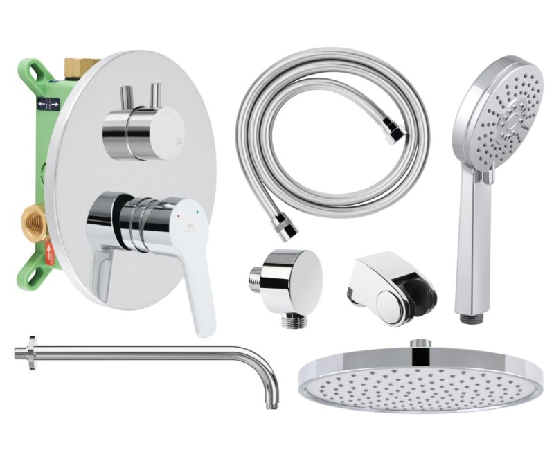 Встраиваемый смеситель для воды Rubineta Kubo-2F-Uno SET