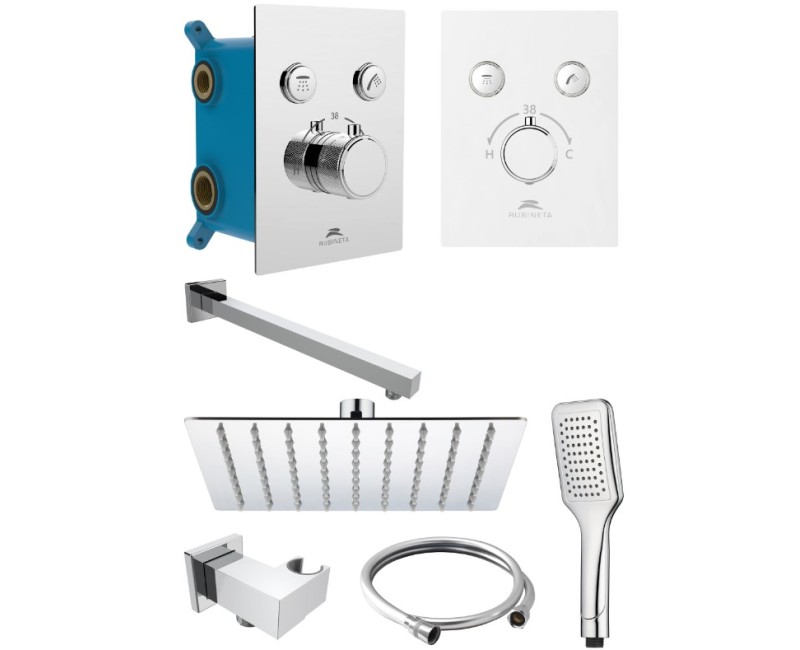 Смеситель для воды встраиваемый Rubineta Thermo-2F-OLO (SQ)