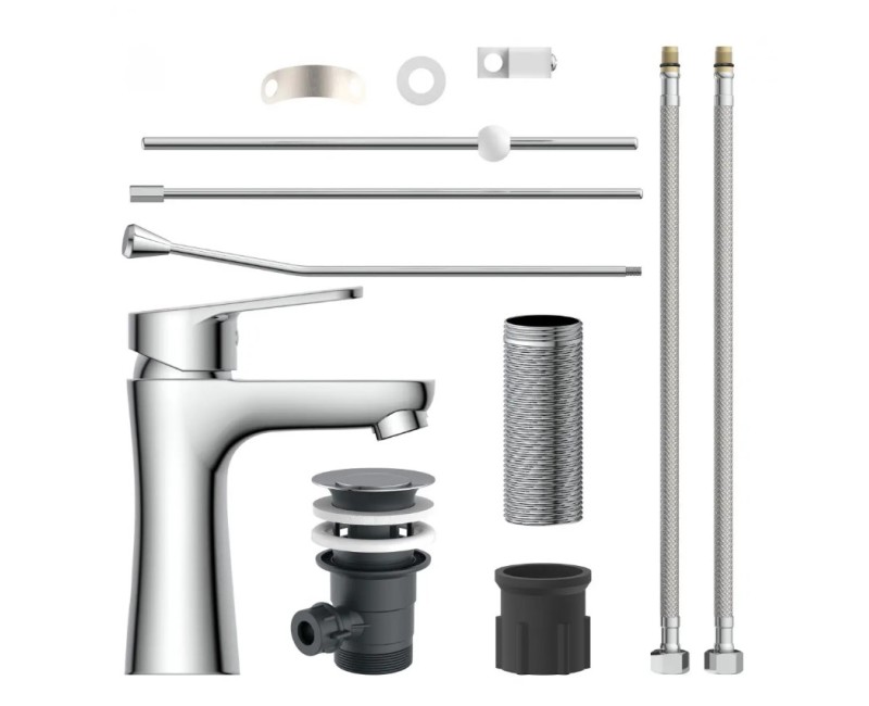 Смеситель для раковины Schütte Pico хром, Eco-Click