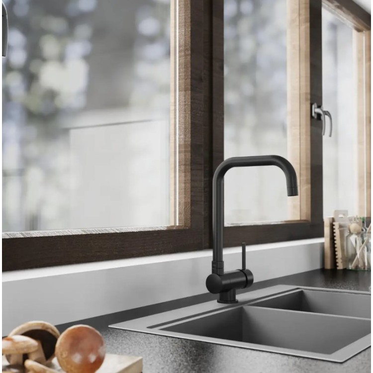 Смеситель для кухни Schütte Window складной черный матовый Смеситель для кухни Schütte Window складной черный матовый