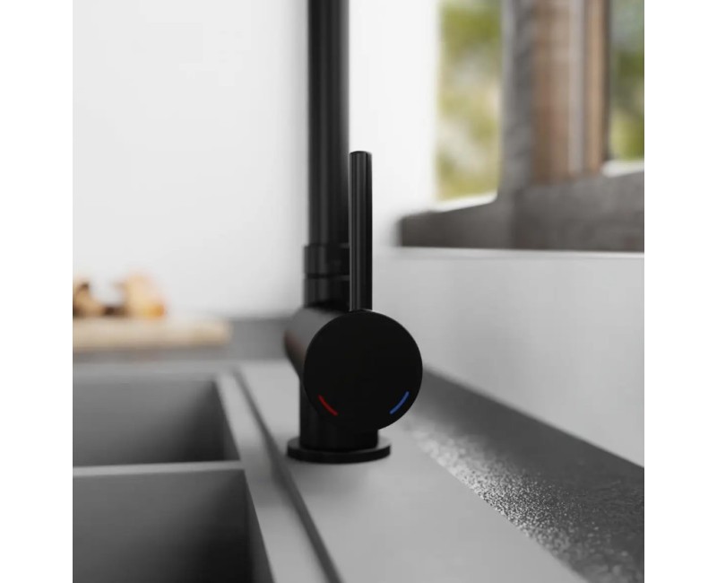 Смеситель для кухни Schütte Window складной черный матовый