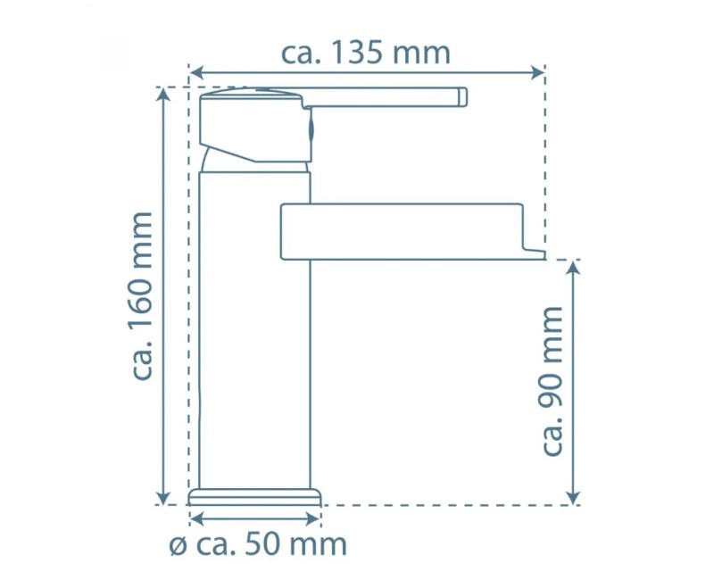 Смеситель для раковины для ванной Schütte NIAGARA, хром