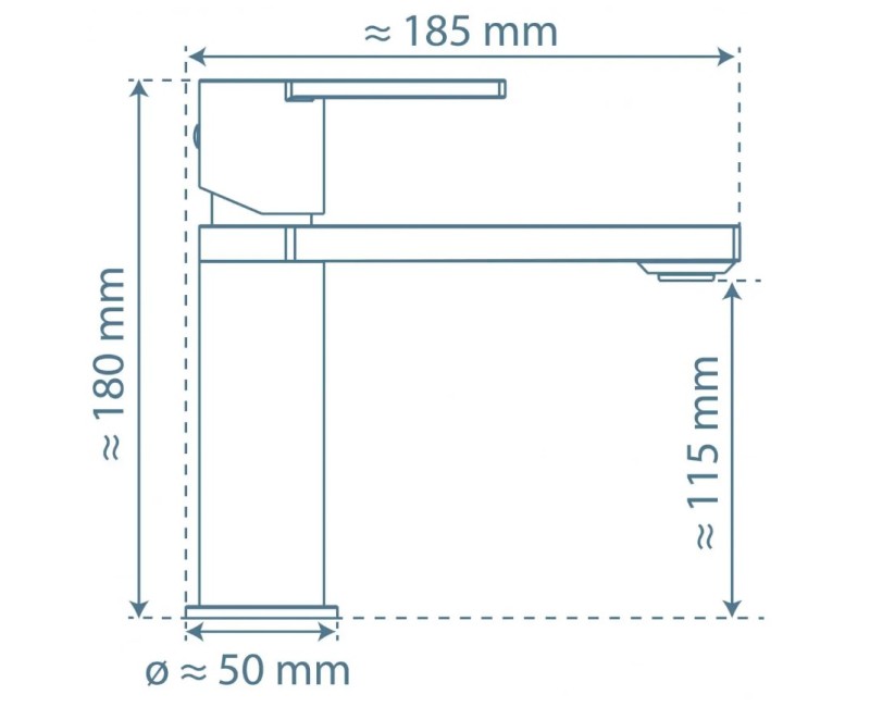 Vannas istabas izlietnes maisītājs Schütte MANHATTAN mat.melns