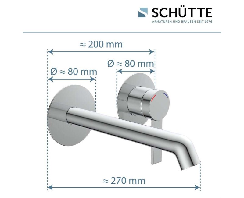 Смеситель для раковины Schütte LOS ANGELES встраиваемый хром