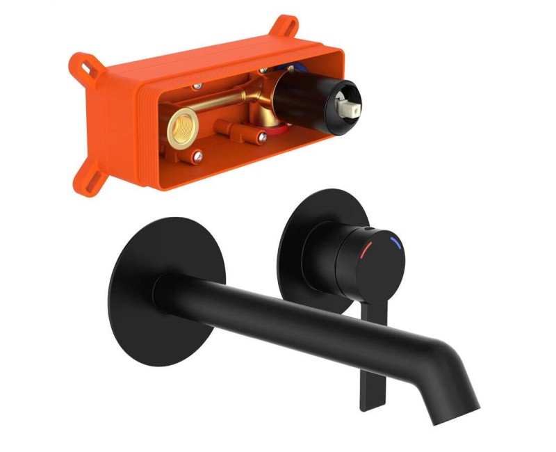 Vannas istabas izlietnes maisītājs Schütte LOS ANGELES iebūvējams melns matēts