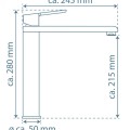 Смеситель для кухниSchütte Vita хром H=280(215)x245