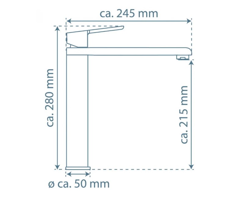 Смеситель для кухниSchütte Vita хром H=280(215)x245